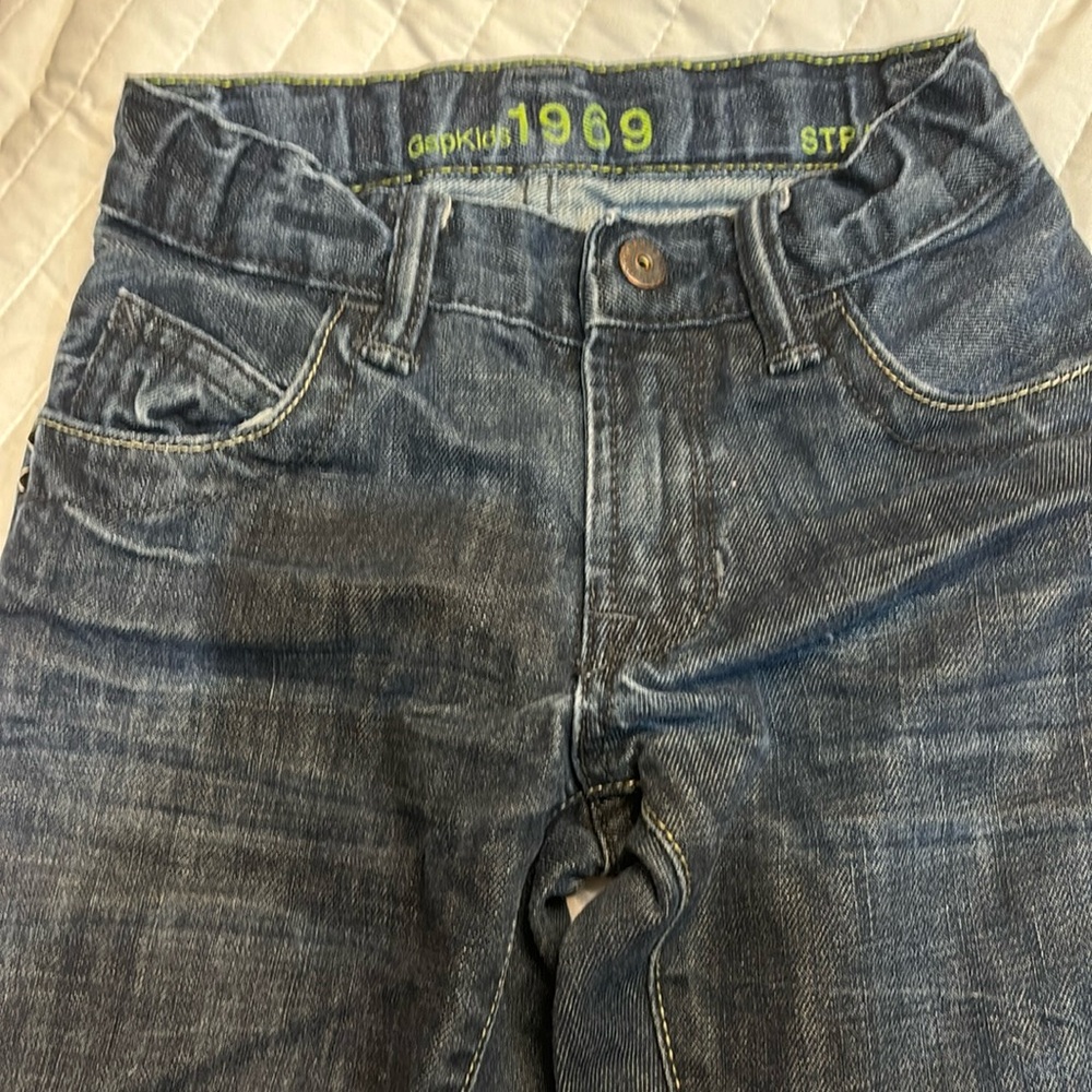 Gap kids 1969 jeans size 7 slim straight w/ adjusters